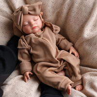 Poupée Bébé Reborn Réaliste Babeside 16'' Entièrement en Silicone, Fille Endormie, Jouet Doux Tendance, Haute Qualité