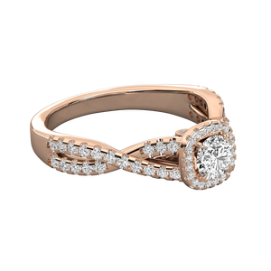 Bague solitaire en or 18 carats pour femmes avec diamant de laboratoire - Product Image 3