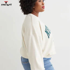 เสื้อสเวตเตอร์แบบสวมหัวของผู้หญิงเสื้อสเวตเตอร์สีพื้นโลโก้ออกแบบได้ตามต้องการ - Product Image 4