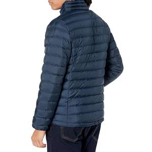 OEM Services High Quality <b>Men</b> Canvas Puffer Jacket with Stand Collar and Front Logo Winter Wear New Design - Product Image 2