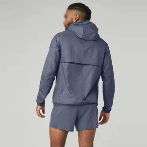 Ensemble court 2 pièces coupe-vent coupe-vent personnalisé pour hommes nouveau costume coupe-vent élégant de sport couleur bloc fermeture éclair - Product Image 3