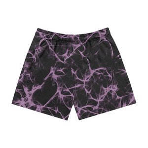 Premium 150 GSM breathable polyester <b>mesh</b> shorts vibrant purple yellow <b>marble</b> print sublimation custom logo <b>Mesh</b> men's shorts - Product Image 6