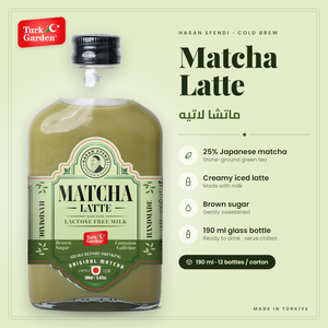 Matcha Latte Ready to Drink 190ml <b>Glass</b> <b>Bottle</b> Japanese Matcha Green Tea Iced Matcha Latte Brown Sugar 12 <b>Bottles</b> Carton - Product Image 1