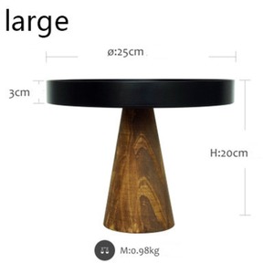 Base para Pastel de Madera Premium con Acabado Negro, Ideal para Decoración de Fiestas y Presentación de Productos de Panadería, Hecha a Mano en India - Product Image 5