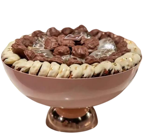 Bol de service à chocolat en métal vintage de meilleure qualité de forme incurvée pour l'affichage de desserts sucrés pour les hôtels et les accessoires de fête - Product Image 3