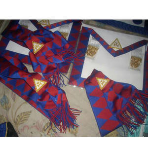 Ensemble Regalia de compagnons d'arche royale maçonnique/tablier de compagnon d'arche royale ceinture et bijou en peau d'agneau prix le plus bas disponible - Product Image 1