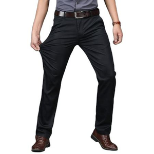 Pantalones chinos ajustados de alta calidad personalizados de alta calidad para hombre, pantalones casuales de sarga de algodón hechos en la India - Product Image 1