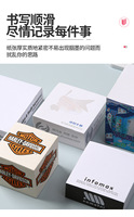 Bloc-notes adhésif personnalisé imprimé promotionnel, bloc-notes mémo, 50 feuilles, modèle 009, marque Latitude Export, boîte en carton