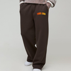 OEM/ODM hecho a medida 100% algodón de gran tamaño pantalones acampanados para hombre pantalones de chándal holgados de pierna ancha lavados para Otoño e Invierno - Product Image 4