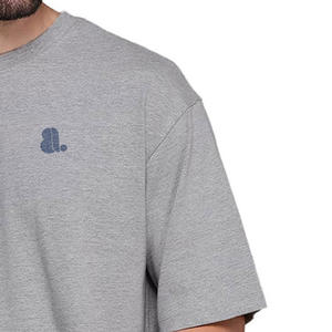 เสื้อยืดผู้ชายผ้าคอตตอนใยไม้ไผ่ขนาดใหญ่ทรงโอเวอร์ไซส์สไตล์วินเทจขนาดใหญ่พลัสไซส์ระบายอากาศว่างเปล่า - Product Image 3