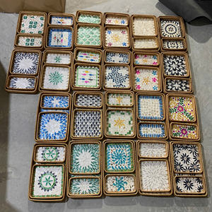 ถาดหวายฝังมุก งานสานหวายพร้อมพื้นผิวเปลือกหอย สำหรับตกแต่งบ้าน ผลิตในเวียดนาม โดย 99 โกลด์ ดาต้า - คุณไวโอเล็ต - Product Image 5