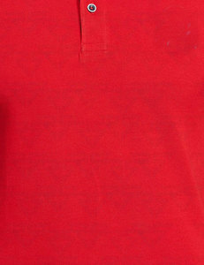 Polo régulier pour hommes Couleur rouge solide Manches contrastées Design RK Sports Manufacturing Company of custom polos RK-PS-001 - Product Image 5