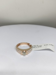 Anillo de Oro de 14 Quilates Certificado por IGI para Hombre con Diamante Natural de Corte Brillante Redondo de 0.33 ct (Color G) Chapado en Rodio - Product Image 2