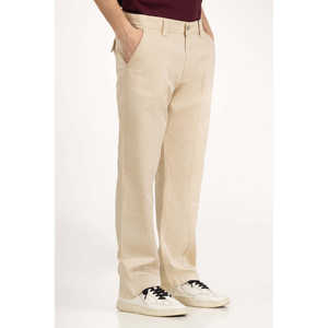 Pantalon chino coupe droite 100% coton MN-TRC-SS25-003 Tissu en toile avec fermeture éclair décorative Lavage coloré Léger Taille XL - Product Image 3