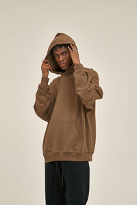 Personalizado de los hombres 100% de algodón francés Terry Sudadera con capucha de peso pesado de gran tamaño caída del hombro streetwear pullover sudaderas con capucha en blanco para los hombres - Product Image 2