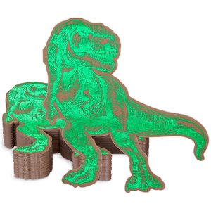 Serviettes de Cocktail pour 3ème <span class=keywords><strong>Anniversaire</strong></span> de Dinosaure, Lot de 50, Serviettes de Cocktail en Papier Dinosaure Trois Rex en Vrac, Décoration de <span class=keywords><strong>Table</strong></span> pour Bébé Garçon Fille - Product Image 1