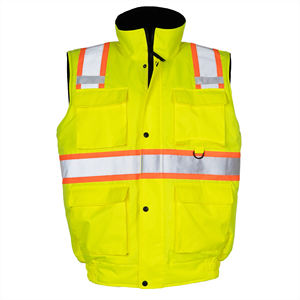 Chaleco de Seguridad de Alta Visibilidad con Franjas Reflectantes, Ropa de Trabajo con Bolsillos con Cremallera, Ropa de Seguridad Reflectante Esencial - Product Image 4