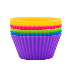 Cake Molds Basics Reusable Food Grade <b>Silicone</b> Baking Cups Muffin Liners BPA Free Heat Resistant Dishwasher Safe Cake <b>Tools</b> - Product Image 1