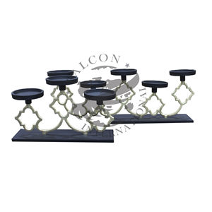 2023 superventas candelabro decorativo de Navidad soporte de pilar de aluminio soporte de acrílico de cristal para el hogar boda vela de Metal - Product Image 1