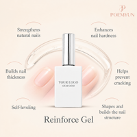 Gel de structure transparente, fort, pour renforcer les ongles, gel de construction à viscosité épaisse pour ongles faibles et fins