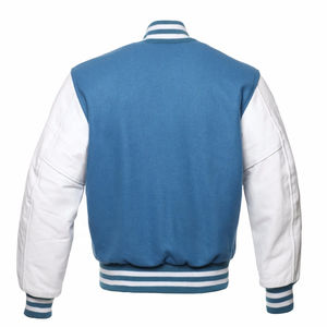 Veste universitaire simple pour hommes Baseball vintage sur mesure avec laine et cuir de vachette véritable CollegeBaseballjacket pour hommes - Product Image 6