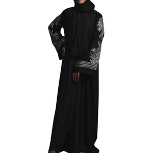 Wisdom Drape Mujer Tallas grandes Abaya Diseño negro personalizable para fiestas occidentales Colores personalizados de moda Musulmán tradicional - Product Image 1