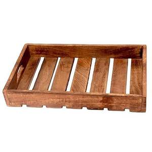 Bandeja de Servir Hecha a Mano de Madera de Mango Ecológica, Apta para Lavavajillas, Duradera y de Alta Calidad para Uso en el Hogar y Restaurantes - Product Image 3