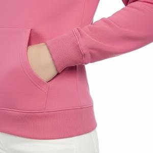 Sudadera con capucha para mujer, color rosa intenso, corte ajustado, 350 g/m², 100 % algodón, felpa francesa, estilo urbano, con logotipo personalizado. - Product Image 6