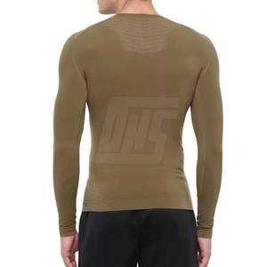 Chemises de compression pour hommes en polyester pour la musculation, vêtements de fitness, chemises de compression pour hommes - Product Image 2