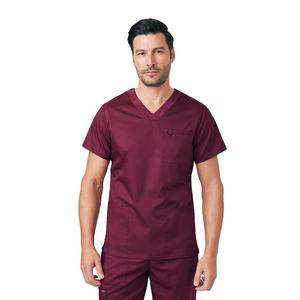 Uniforme de manga corta con cuello en V y pantalones elásticos listo para enviar para hombre, ropa médica personalizada para proveedor mayorista - Product Image 2
