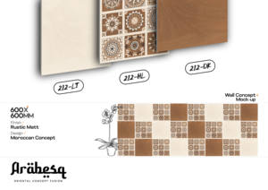 Azulejos de Porcelana Vitrificada con Acabado Glaseado de Estilo Marroquí de 600x600 mm, 212-Superficie Mate Rústica, Azulejos de 2x4 Pies para Interiores de Estilo Antiguo - Product Image 2