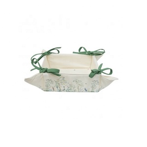 Conception personnalisable ronde ovale rectangulaire pain unités de stockage GOTS approuvé coton tissé tissu boîte de rangement pour Roti Chappati - Product Image 1