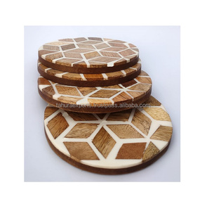 Dessous de verre en bois personnalisés, tapis et tampons pour usage domestique, design unique antique, dernière vente en gros, luxe moderne fait à la main - Product Image 5