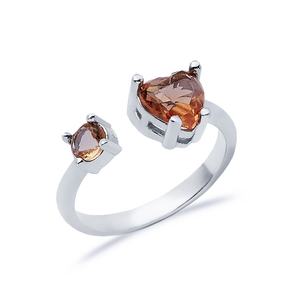 Anillo ajustable en forma de corazón de sultanita, joyería de plata de ley 925 hecha a mano turca al por mayor - Product Image 3