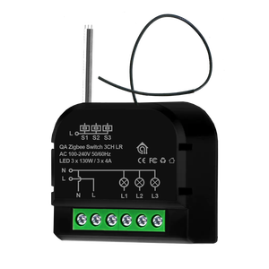 QA Tuya Zigbee 3.0 <b>Smart</b> <b>Light</b> Switch Module Long Range 3 Channel 4A Relay <b>Smart</b> <b>Home</b> Automation - Product Image 1