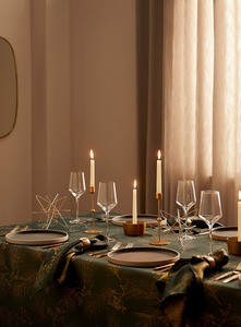 Nappe en satin brodé décor à la maison chèques fantaisie rayé Design personnalisé 100% coton lin tissé fabrication en gros - Product Image 5