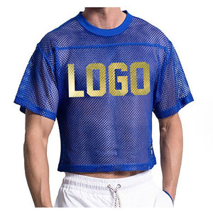 Camiseta personalizada de alta calidad para hombre, Camiseta deportiva de malla atlética de gran tamaño recortada y cuadrada - Product Image 4