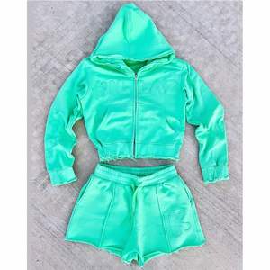 Conjunto de Dos Piezas de Sudadera Informal 100% Algodón + Pantalones Cortos Deportivos y Chándal para Mujer - Product Image 5