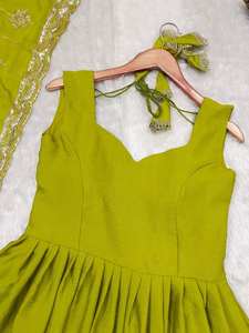 ชุดเดรส anarkali สีเขียว salwar kameez anarkali ชุดเดรสชุดเดรสชุดอินเดียสำหรับผู้หญิง - Product Image 4