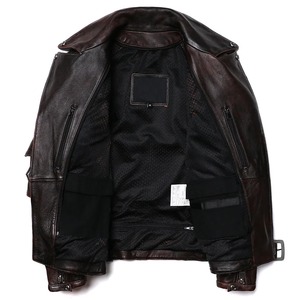 Camisa de Cuero para Hombre 2024, Cuello Mao, Impermeable, Transpirable, Casual, Tallas Grandes hasta 5XL, Otoño Invierno, para Exteriores - Product Image 5