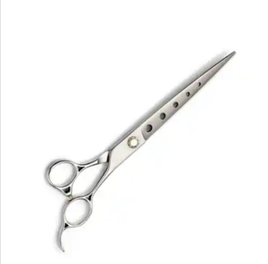 Toiletteurs professionnels 7 pouces 440c en acier inoxydable droit incurvé amincissant Kit de ciseaux de toilettage de cheveux de chien de compagnie - Product Image 6