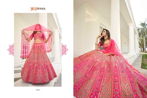 Robe de mariée indienne en soie pour femmes, pour les occasions spéciales, modèles lehenga pour filles - Product Image 5