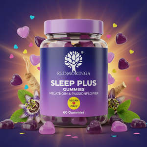 Gomitas Deep Sleep Plus, 60 Unidades, Marca Privada OEM, Italia, RedMoringa, Melatonina y Aceite Esencial de Passiflora, Categoría de Producto - Product Image 1