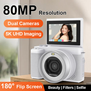 โรงงานผลิต กล้องดิจิตอล 5K 80MP รองรับ OEM พร้อมโลโก้  ใช้แบตเตอรี่ลิเธียม บันทึกภาพด้วยการ์ด SD  พร้อมระบบกันสั่น สำหรับถ่ายวิดีโอ ถ่ายภาพ และเซลฟี่ - Product Image 5