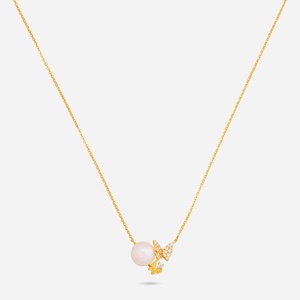 Collier en argent 92,5 avec motif papillon et perle pour cadeau - 191273 - Product Image 1