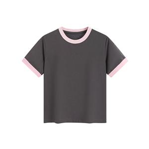 Venta al por mayor para niños de alta calidad de verano niños camiseta lisa ropa cuello redondo camisetas para niños y niñas - Product Image 6