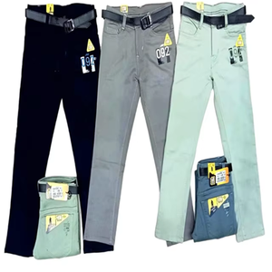 Vente en gros de pantalons réguliers coupe ajustée pour enfants et garçons de style Hip Hop salopette en jean réactive pantalon tricoté et lavé d'Inde - Product Image 1