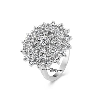 Lujo personalizado 925 VVS Moissanite anillo de diamante S925 plata esterlina 14K/18K anillo de compromiso de oro sólido con diseño clásico - Product Image 1