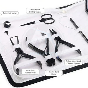 Hand Tied Hair Extension Tools Kit Custom Hair Extension Tools Kit Professional Hair Extension <b>Pliers</b> <b>Set</b> 10 <b>Set</b> Work <b>Pliers</b> - Product Image 4