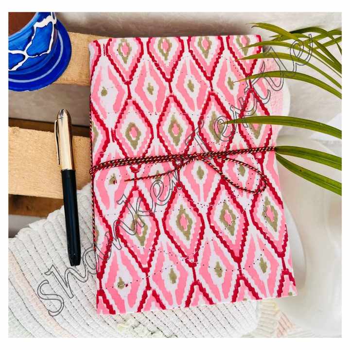 Sanganeri Hand Block Printed Fabric Journal Handmade Notebook